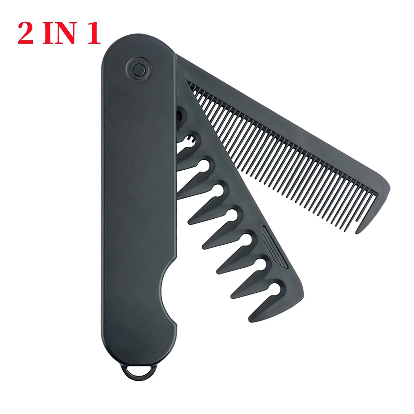 Multifuncional Portable Folding Pocket Combs Wide Tooth Oil Head Comb Beard Combing Barber Hair Clipper Comb Hair Styling Tools