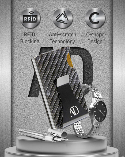 Carbon Fiber Money Clip Card Case