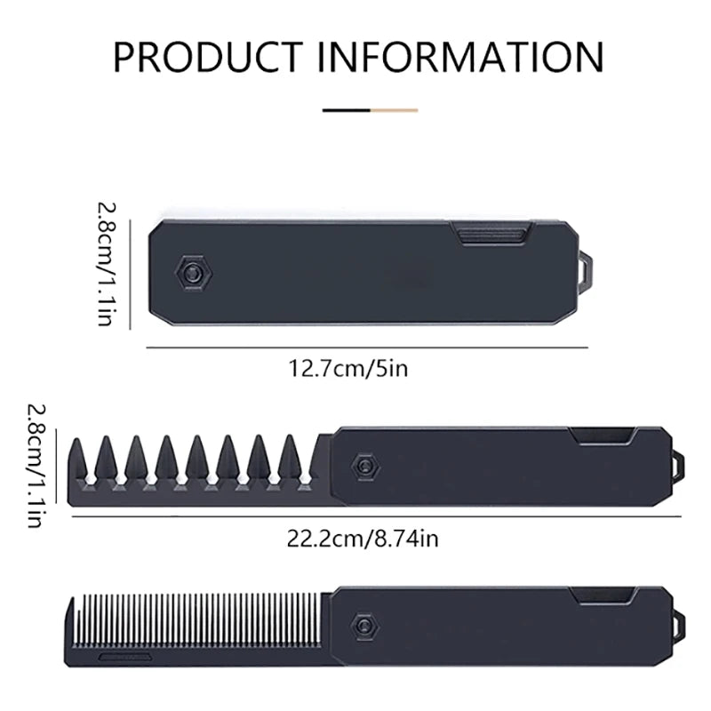 Multifuncional Pocket Folding Combs Plastic Wide Tooth Oil Head Comb Beard Combing Barber Hair Clipper Comb Salon Styling Tools