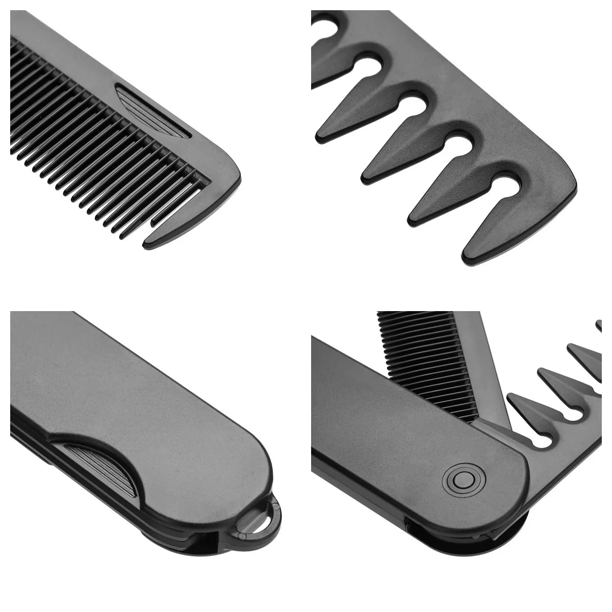 Multifuncional Portable Folding Pocket Combs Wide Tooth Oil Head Comb Beard Combing Barber Hair Clipper Comb Hair Styling Tools