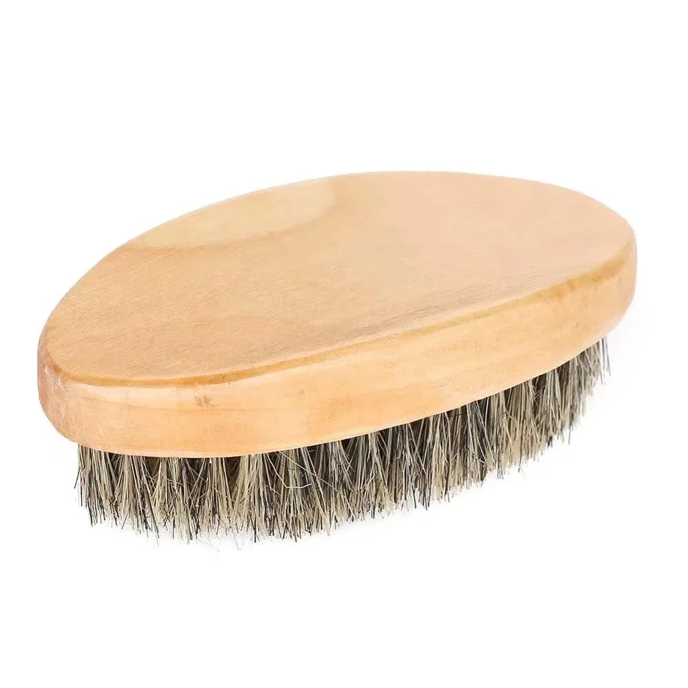 Men's Shaving Brush Set Boar Bristle Portable Barber Natural Beard Brush Comb  for Facial Cleaning Styling Tool