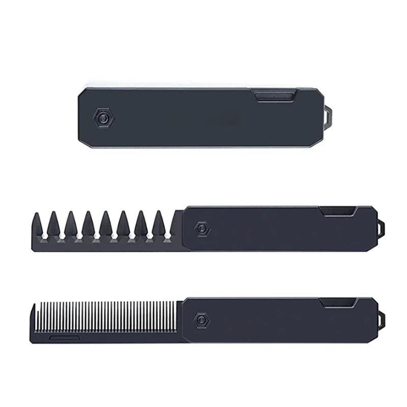 Multifuncional Pocket Folding Combs Plastic Wide Tooth Oil Head Comb Beard Combing Barber Hair Clipper Comb Salon Styling Tools