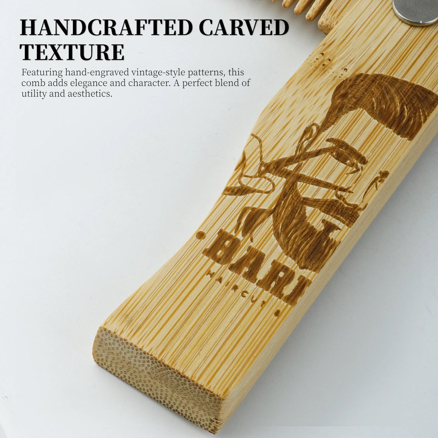 1/2/6Pcs Men's Portable Folding Pocket Combs Set Bamboo Beard Comb Anti-Static Hair Styling Fine Tooth Combs